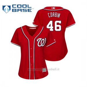 Maglia Baseball Donna Washington Nationals Patrick Corbin Cool Base Majestic Alternato Rojo