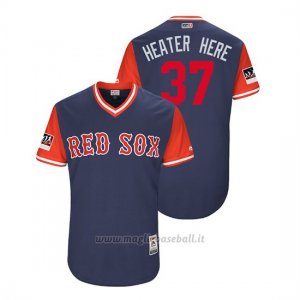 Maglia Baseball Uomo Boston Rosso Sox Heath Hembree 2018 Llws Players Weekend Heater Here Blu