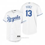 Maglia Baseball Bambino Kansas City Royals Salvador Perez Replica Primera Bianco