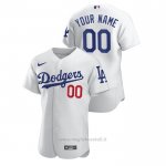 Maglia Baseball Uomo Los Angeles Dodgers Personalizzate Autentico Bianco
