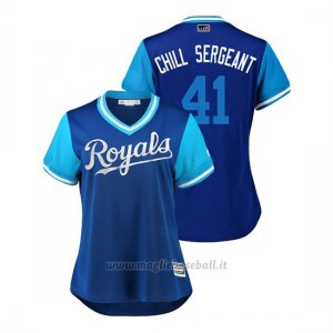 Maglia Baseball Donna Kansas City Royals Danny Duffy 2018 Llws Players Weekend Chill Sergeant Royal