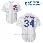 Maglia Baseball Uomo Chicago Cubs 34 Kerry Wood Bianco 1ªCool Base