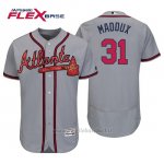 Maglia Baseball Uomo Atlanta Braves Greg Maddux Flex Base Autentico Collezione Road 2019 Grigio
