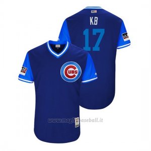 Maglia Baseball Uomo Chicago Cubs Kris Bryant 2018 Llws Players Weekend Kb Royal