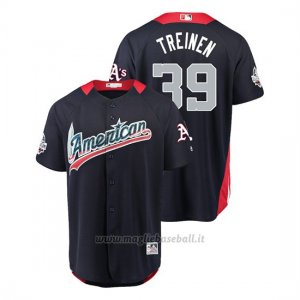 Maglia Baseball Uomo All Star Game Oakland Athletics Blake Treinen 2018 1ªRun Derby American League Blu