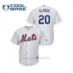 Maglia Baseball Uomo New York Mets Pete Alonso Cool Base Majestic 1ªBianco