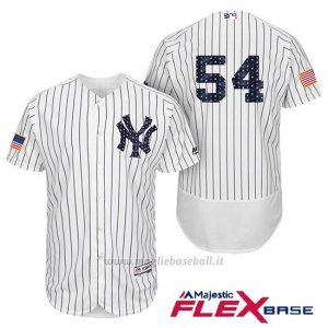 Maglia Baseball Uomo New York Yankees 2017 Estrellas y Rayas Aroldis Chapman Bianco Flex Base