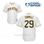 Maglia Baseball Uomo Pittsburgh Pirates Francisco Cervelli 29 Bianco 1ªCool Base