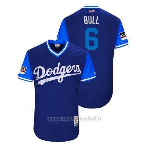 Maglia Baseball Uomo Los Angeles Dodgers Brian Dozier 2018 Llws Players Weekend Bull Royal