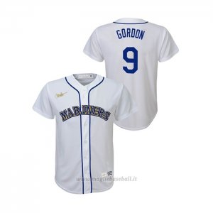 Maglia Baseball Bambino Seattle Mariners Dee Gordon Cooperstown Collection Primera Bianco