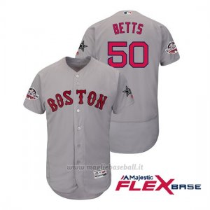 Maglia Baseball Uomo Boston Red Sox Mookie Betts 2018 All Star Game Flex Base Grigio