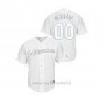 Maglia Baseball Hombre Milwaukee Brewers Personalizzate 2019 Players Weekend Replica Bianco