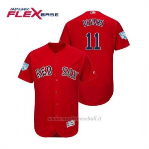 Maglia Baseball Uomo Boston Red Sox Rafael Devers Flex Base Entrenamiento De Primavera 2019 Rosso