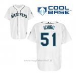 Maglia Baseball Uomo Seattle Mariners Ichiro Suzuki 51 Bianco 1ªCool Base