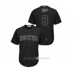 Maglia Baseball Hombre Arizona Diamondbacks 8 Mike Leake 2019 Players Weekend Drip Replica Nero