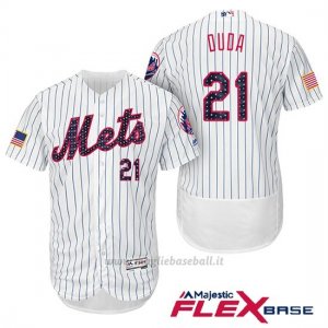 Maglia Baseball Uomo New York Mets 2017 Estrellas y Rayas Lucas Duda Bianco Flex Base