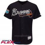 Maglia Baseball Uomo Atlanta Braves Blank Blu Flex Base Autentico Collezione Allenamento Primaverile