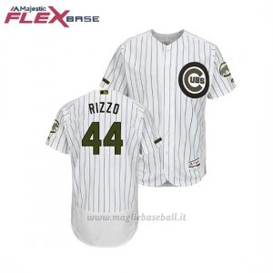 Maglia Baseball Uomo Chicago Cubs Anthony Rizzo 2018 Dia de los Caidos Flex Base Bianco
