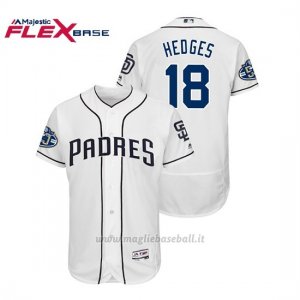 Maglia Baseball Uomo Padres Austin Hedges 50th Aniversario 1ªFlex Base Blanco