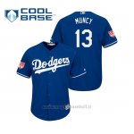Maglia Baseball Uomo Los Angeles Dodgers Max Muncy Cool Base Entrenamiento De Primavera 2019 Blu