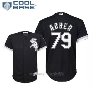 Maglia Baseball Bambino Chicago White Sox Jose Abreu Cool Base Majestic Alterner Replica Nero