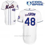 Maglia Baseball Uomo New York Mets Jacob Degrom 48 Bianco Alterner Cool Base
