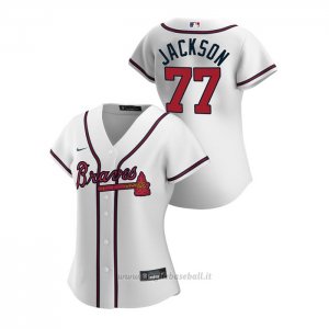 Maglia Baseball Donna Atlanta Braves Luke Jackson 2020 Replica Primera Bianco