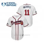 Maglia Baseball Uomo Atlanta Braves 11 Ender Inciarte 2019 Postseason Cool Base Bianco