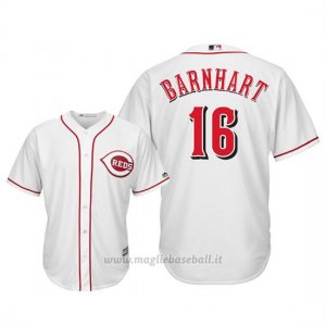 Maglia Baseball Uomo Cincinnati Reds Tucker Barnhart Cool Base Majestic 1ªBianco