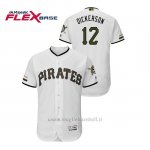Maglia Baseball Uomo Pittsburgh Pirates Corey Dickerson 150th Aniversario Patch Autentico Flex Base Bianco