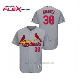 Maglia Baseball Uomo St. Louis Cardinals Jose Martinez 150th Aniversario Patch Autentico Flex Base Grigio