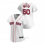 Maglia Baseball Donna Boston Red Sox Mookie Betts 2020 Replica Primera Bianco