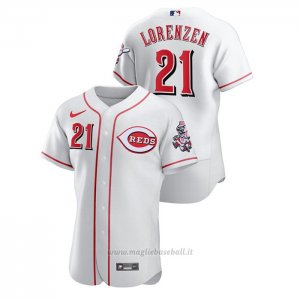 Maglia Baseball Uomo Cincinnati Reds Michael Lorenzen Autentico Bianco
