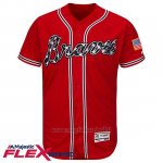 Maglia Baseball Uomo Atlanta Braves Blank Rosso Flex Base Autentico Collezione