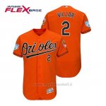 Maglia Baseball Uomo Baltimore Orioles Jonathan Villar Flex Base Entrenamiento De Primavera 2019 Arancione