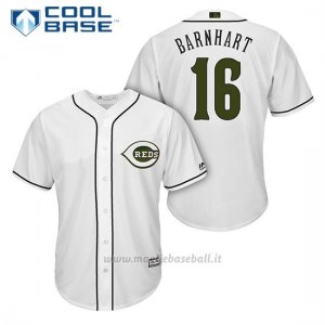 Maglia Baseball Uomo Cincinnati Reds 16 Tucker Barnhart Bianco2018 Alterner Cool Base
