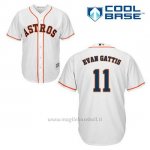 Maglia Baseball Uomo Houston Astros Evan Gattis 11 Bianco 1ªCool Base