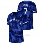 Maglia Baseball Hombre Los Angeles Dodgers Julio Urias Camuffamento Autentico Collezione Blu