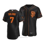 Maglia Baseball Uomo San Francisco Giants Donovan Solano Autentico Alternato Nero