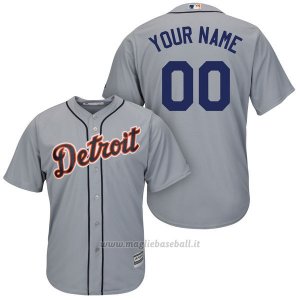 Maglia Detroit Tigers Personalizzate Grigio