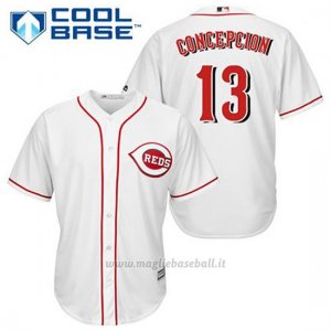 Maglia Baseball Uomo Cincinnati Reds Dave Concepcion 13 Bianco 1ªCool Base