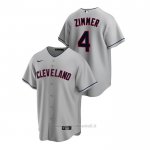Maglia Baseball Uomo Cleveland Indians Bradley Zimmer Road Replica Grigio
