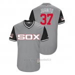 Maglia Baseball Uomo Chicago White Sox Juan Minaya 2018 Llws Players Weekend Juanito Grigio