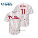 Maglia Baseball Uomo Philadelphia Phillies Carson Wentz Cool Base Majestic MLB Crossover Bianco