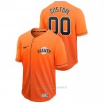 Maglia Baseball Uomo San Francisco Giants Personalizzate Fade Autentico Arancione