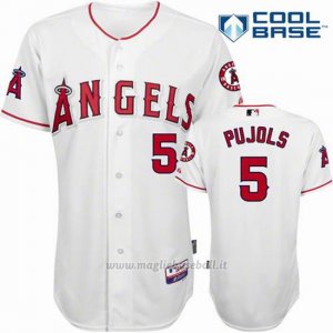 Maglia Baseball Uomo Los Angeles Angels Bianco Andre Ethier Majestic Cool Base Giocatore