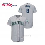 Maglia Baseball Uomo Seattle Mariners Mike Leake 150th Aniversario Patch Autentico Flex Base Grigio