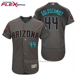 Maglia Baseball Uomo Arizona Diamondbacks 44 Paul Goldschmidt Grigio Aqua Alterner 20 Anniversario Flex Base