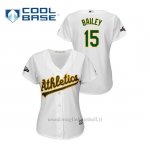 Maglia Baseball Donna Oakland Athletics 15 Primerar Bailey 2019 Postseason Cool Base Bianco