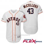 Maglia Baseball Uomo Houston Astros 2017 Postseason Lance Mccullers Bianco Flex Base